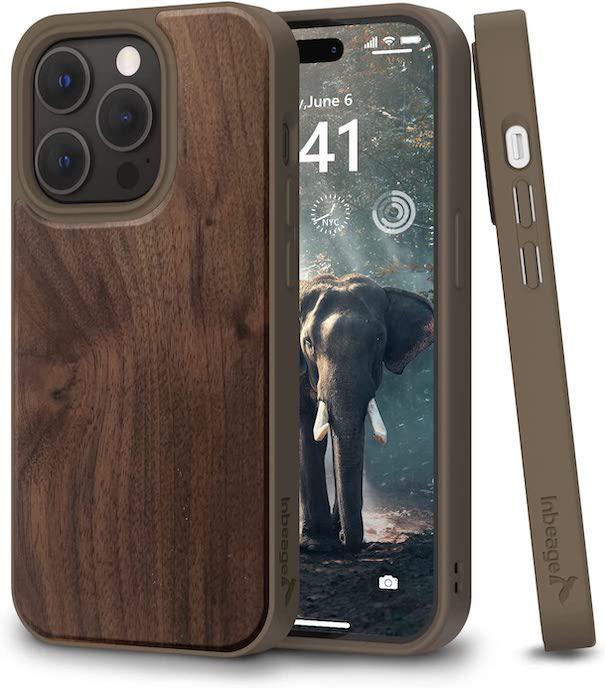 Чехол Inbeage Bio Wooden для iPhone 14 Pro, деревянный чехол